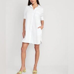 NWT Old Navy Short-Sleeve Shirt Dress M